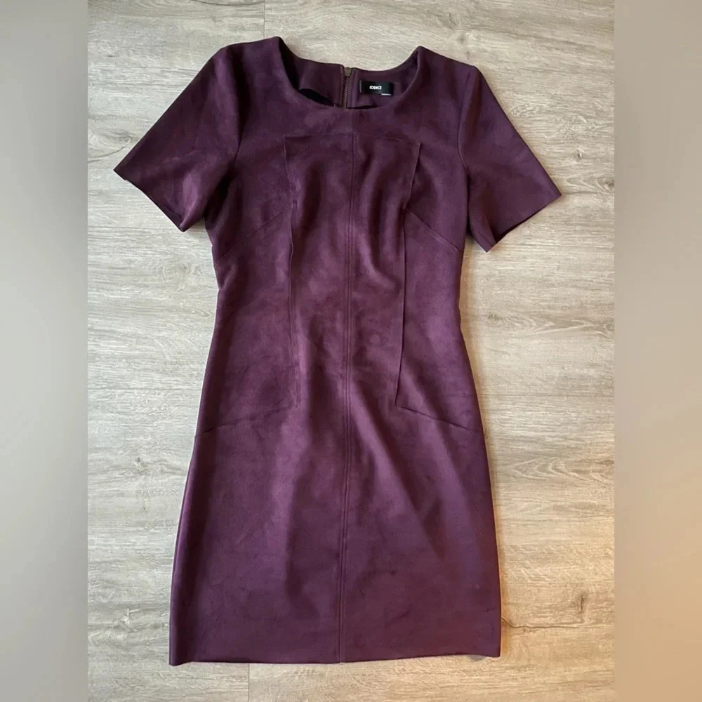 Plum Short Sleeve Sheath Dress